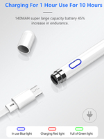 Stylo tactile en métal de crayon capacitif intelligent actif pour Apple iPad Pro 11 12.9 10.2 9.7 Mini 6 Air 5 iPhone pour Huawei pour Xiaomi