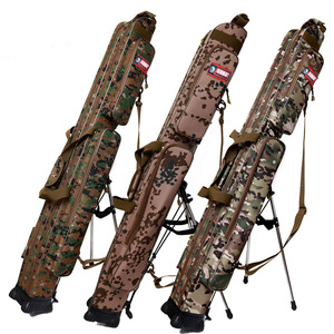 Bolsa portátil para caña de pescar de carpa de 1,25 m/1,1 cm, portador de almacenamiento de carrete de tela Oxford plegable, poliéster duradero para pesca al aire libre - Product Image 3