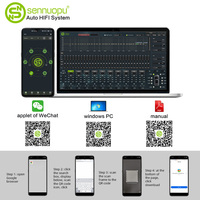 Sennuopu Voiture DSP Amplificateur 8CH Amplificateur 10CH DSP avec Télécommande HIFI Amp Stéréo Aluminium 12V 1000W Universel 12 Mois