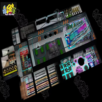 Centre de divertissement intérieur commercial avec trampoline, escalade, tir à l'arc, billard, jeux d'arcade