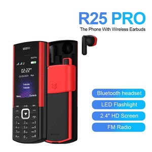 Téléphone portable R25 PRO avec boutons, réseau GSM 2G, écran 2,4 pouces, enregistreur d'appels, écouteurs TWS intégrés, téléphone à fonctions, double <span class=keywords><strong>SIM</strong></span> - Product Image 2