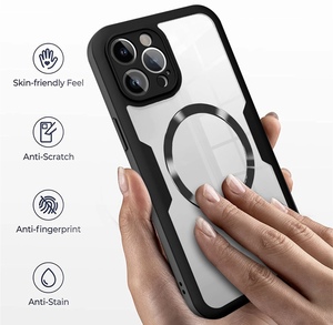 <span class=keywords><strong>Coque</strong></span> de téléphone magnétique 360° transparente intégrale <span class=keywords><strong>avant</strong></span> et arrière pour <span class=keywords><strong>iPhone</strong></span> 17 16 15 <span class=keywords><strong>11</strong></span> 12 13 14 <span class=keywords><strong>Pro</strong></span> <span class=keywords><strong>Max</strong></span> avec protection d'écran en silicone et acrylique - Product Image 4