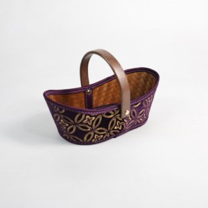 Cesta <span class=keywords><strong>de</strong></span> arte textil artesanal <span class=keywords><strong>de</strong></span> bambú bordada en rojo <span class=keywords><strong>y</strong></span> dorado, organizador <span class=keywords><strong>de</strong></span> joyas ecológico <span class=keywords><strong>de</strong></span> estilo chino, adorno <span class=keywords><strong>de</strong></span> mesa exótico - Product Image 1