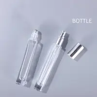 Flacone spray per nebulizzazione fine in vetro all'ingrosso 10ml rettangolo rotondo mini flacone spray per nebbia di olio essenziale vuoto per bottiglia di profumo