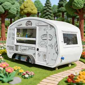 Электрический четырехколесный фудтрак/мобильная тележка для еды, идеально подходит для таких мест, как парки, кафе и уличные торговые палатки. - Product Image 1