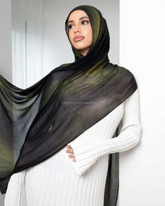 Phụ Nữ Của Thời Trang Trọng Lượng Nhẹ Hoa In Hijab Thiết Yếu Cotton Phương thức Khăn Voan Khăn Choàng Bé Đường May Khâu Cho Người Hồi Giáo - Product Image 1