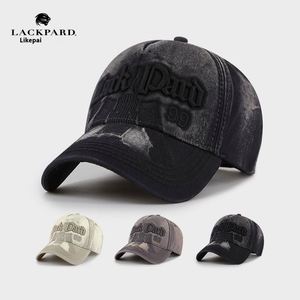 Casquettes de baseball unisexe en gros, nouveau style, à calotte rigide, avec logo personnalisé, broderie 3D, lettres en jean, tendance, pour l'extérieur, décontractées et courantes - Product Image 2