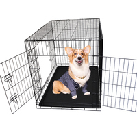 Cage à chien pliable et cage à animaux de compagnie pliable, enclos pour animaux de compagnie en métal durable, poulailler extérieur aéré, chenil portable pour chien