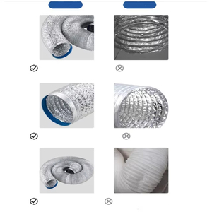 Tuyau de ventilation flexible en aluminium à <span class=keywords><strong>double</strong></span> couche pliable pour la climatisation - Product Image 2