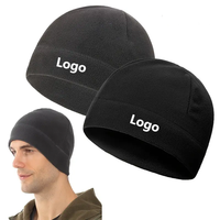 Vente en gros de bonnets en polaire thermique coupe-vent personnalisés avec logo unisexe pour l'hiver, la randonnée, la course à pied et le cyclisme