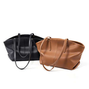 2026 Fashion <b>Large</b> Capacity <b>Handbag</b> <b>Leather</b> Women's Casual Shoulder Bag Closed Polyester Lined Tote Bag - Product Image 4