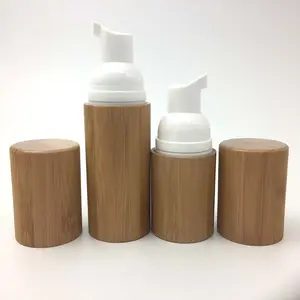 RUIPACK botol semprot busa plastik rakitan bambu asli bahan hijau ramah lingkungan kustom OEM 30ml 50ml