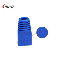 Connecteur RJ45 Ethernet Cat6a Ripo de Haute Qualité avec Cache de Protection en Plastique Écologique pour Réseaux de Bureau et Données