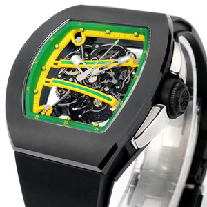 Boîtier en céramique élégant, luxueux et de haute qualité, étanche et résistant aux chocs, montre-bracelet pour homme avec bracelet en caoutchouc - Product Image 2