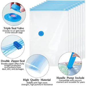 Sacs <span class=keywords><strong>de</strong></span> <span class=keywords><strong>rangement</strong></span> sous vide pliables en tissu écologique PA pour chambre à coucher, pompe essentielle <span class=keywords><strong>de</strong></span> voyage pour organisateur <span class=keywords><strong>de</strong></span> literie - Product Image 3