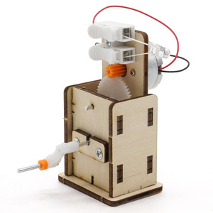 Kit de generador manual de manivela de madera, modelo de juguete educativo científico para niños de 7 a 9 años, aprendizaje STEM, ensamblaje DIY - Product Image 3