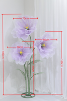 D286 vente en gros pas cher prix décorations de fête de mariage fleurs géantes debout coquelicot Rose électrique fleurs géantes