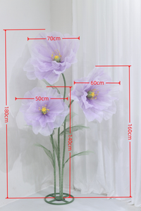 D286 vente en gros <span class=keywords><strong>pas</strong></span> <span class=keywords><strong>cher</strong></span> prix décorations de fête de <span class=keywords><strong>mariage</strong></span> fleurs géantes debout coquelicot Rose électrique fleurs géantes - Product Image 4