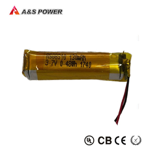 Small lithium polymer batteries 3,7 V 130 mAh cylindrical 100 mAh LiPo battery 08310 for sepaker/earphone - Product Image 3