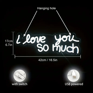 Entrega rápida Dropshipping Decoracion Letras Luz Logo I Love You So Mush Letrero de neón Luces de neón Envío directo para fiesta - Product Image 2