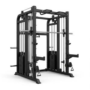 Ensemble d'entraînement multifonctionnel <span class=keywords><strong>Elite</strong></span> Smith : Rack de squat commercial premium en acier au carbone avec roulements et accessoires pour machine Smith - Product Image 2