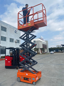 Platform Pengangkat Tipe Gunting Setengah Elektrik Penggerak Listrik Kapasitas 2000kg Tinggi Kerja 6m-14m untuk Dijual - Product Image 4