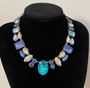 אישיות מוגזם צבעוני קריסטל אופנה קריסטל שרשרת קולר זוהרת זוהרת זוהרת נשים יוקרה - Product Image 5