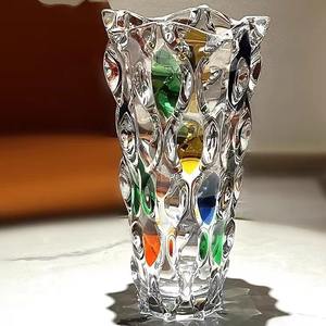 घर की सजावट के लिए नई यूरोपीय शैली रंगीन पारदर्शी क्रिस्टल ग्लास <span class=keywords><strong>vase</strong></span> - Product Image 3