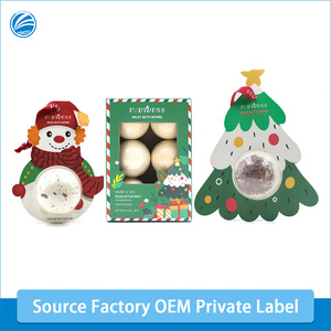 Juego de Bombas de Baño Efervescentes Personalizadas OEM con Ingredientes 100% Naturales, Bombas de Baño Relajantes Estilo CUT, Caja de Regalo para Damas, Regalo Navideño, 3 Años - Product Image 4