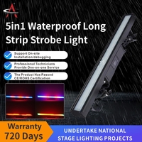 Barre LED multi-segments 800W IP67 étanche RGB Or Blanc Stroboscope DMX RDM pour extérieur, spectacle de lumière scénique de mariage, éclairage mural