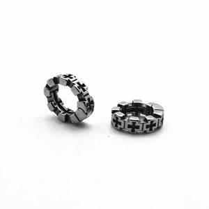 yunnique Clip-On Earrings Cross Geometric Design Stainless Steel Unisex Party Style - Product Image 2