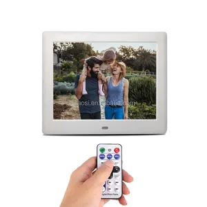 Bingkai Foto Digital 8 Inci Pro, Layar LCD IPS Resolusi Tinggi, Pemutar MP3, Video, Remote Kontrol, Tampilan Iklan