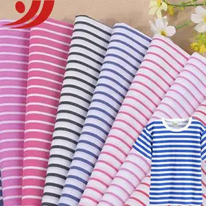 JJY68003 popular 27% cotton 55.9% Lessel viscose 17.1% polyester 145gsm fringe Polyester Cotton Fabric for stripe polo shirt