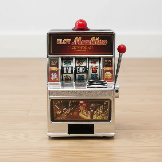 Lucky 7 Fun Game Toy Machine Music Flash Light Jackpot Sound Entertainment Jumbo Game Machine Toy Piggy Bank