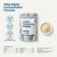100g Polvo Concentrado para Engorde de Ganado, Grado Alimenticio, Promotor Orgánico del Crecimiento Animal, Suplemento para Aumentar Peso, Vitaminas y Minerales