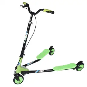 Scooter a doppio pedale con altalena a rana per bambini a due piedi con freno a mano