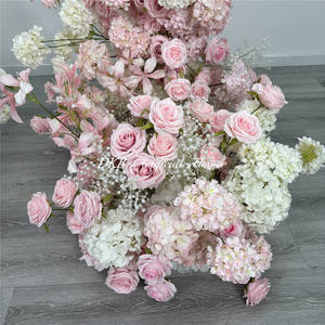 ซุ้มแต่งงานสไตล์โมเดิร์นปรับแต่งได้ ประดับด้วยดอกไม้ผ้าไหม ซุ้มโค้งประดิษฐ์ทรงแตร สวยงามสง่างาม สำหรับตกแต่งฉากหลัง - Product Image 4