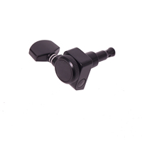 TWT GUITAR 6 Mécaniques de guitare en alliage métallique pour droitiers - Rapport 1:18, Claviers de réglage, Boutons hexagonaux, Finition noire