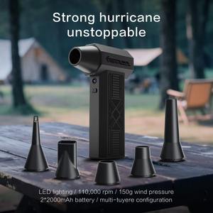 Souffleur d'air sans balais en PVC certifié CE ROHS FCC Aspirateur 2 1 110000RPM USB-C rechargeable économe en énergie <span class=keywords><strong>Usine</strong></span> directe OEM ODM - Product Image 2