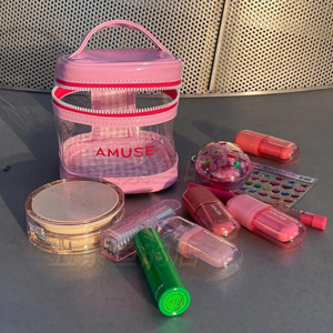 กระเป๋าเครื่องสำอางพีวีซีใสกันน้ำน่ารักมีซิปกระเป๋าจัดระเบียบเครื่องสำอาง - Product Image 1