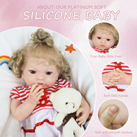 16 Zoll Mikro-Vorfrühchen Reborn Babypuppen Lebensechte Vollsilikon Umweltfreundliche Kuschelige Neugeborene Mädchen Weiche Spielzeugpuppe