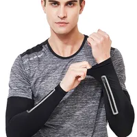 Mannen & Vrouwen Fietsen Uv-bescherming Cooling Arm Sleeves Compressie Zonnebrandcrème Mouwen Tas Voor Sporting