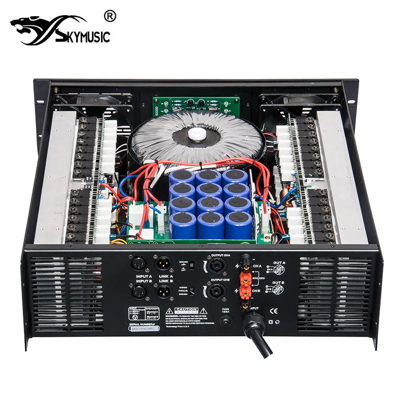 広州製 パワーアンプ 1800W×2 チャンネル 220V対応 追加保護機能付き