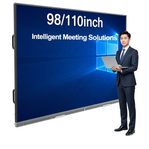 室内65/75/85インチマルチタッチ画面スマートボードテレビ液晶パネルダブルシステムインタラクティブホワイトボード会議室教育 - Product Image 1
