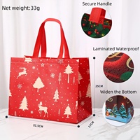 Sac fourre-tout promotionnel personnalisé en non-tissé laminé thermosoudé, avec soufflet extensible, idéal pour les fêtes et le shopping de Noël – Nouvelle collection tendance