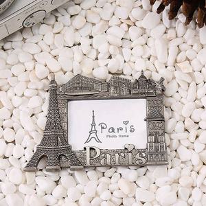 Imán de nevera personalizado de aleación de zinc 3D con marco de fotos vintage de París, Francia, para recuerdo turístico de la ciudad - Product Image 2