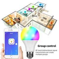 Ampoule LED Intelligente A60 5W 10W RGBW à Changement de Couleurs avec Contrôle Vocal WiFi Compatible Alexa Google Home pour Éclairage de Salon