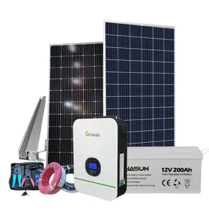 Quick Installation Complete Set 3000w, 4000w, 5000w Off Grid Solar System Kit 5KVA Solar Kit 5KWh Home Pwm Solar Energy System