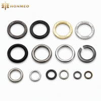 HONMEO – Boucle en alliage de zinc durable avec logo personnalisé, anneau en O métallique solide et anneau fendu pour sangles de sacs, ceintures et quincaillerie de chaussures