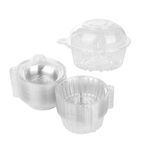 Contenants à gâteau en plastique transparent jetables à prix d'usine avec couvercle en dôme, boîtes en plastique de qualité alimentaire pour l'emballage de salades et de pains